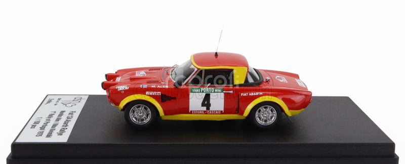 Trofeu Fiat 124 Abarth (night Version) N 4 Winner Rally Portugal 1975 Markku Alen - Ilkka Kivimaki 1:43 Červená Žlutá