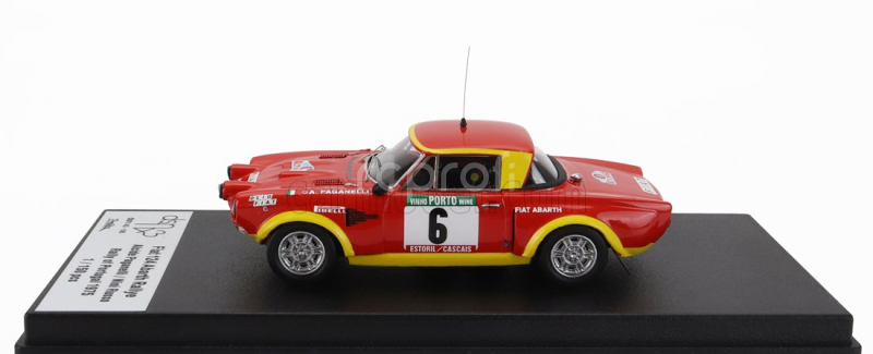 Trofeu Fiat 124 Abarth (night Version) N 6 Rally Portugal 1975 Alcide Paganelli - Nini Russo 1:43 Červená Žlutá