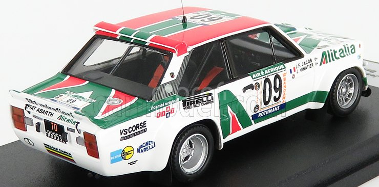 Trofeu Fiat 131 Abarth Alitalia N 09 Rally Bandama 1978 J.vinatier - J.f.jacob 1:43 Bílá Červená Zelená