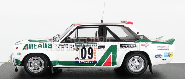 Trofeu Fiat 131 Abarth Alitalia N 09 Rally Bandama 1978 J.vinatier - J.f.jacob 1:43 Bílá Červená Zelená