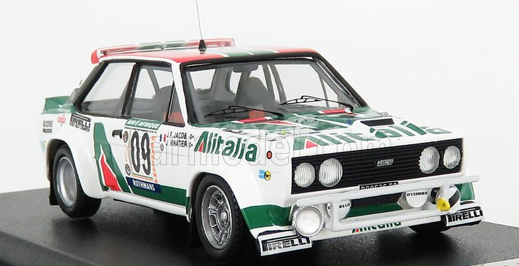 Trofeu Fiat 131 Abarth Alitalia N 09 Rally Bandama 1978 J.vinatier - J.f.jacob 1:43 Bílá Červená Zelená