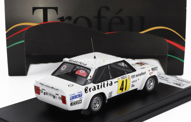 Trofeu Fiat 131 Abarth (night Version) N 1 Rally Montecarlo 1978 Patrick Lier - Jean Robert Corthay 1:43 Bílá