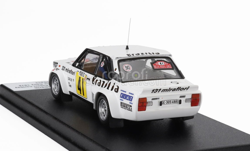 Trofeu Fiat 131 Abarth (night Version) N 1 Rally Montecarlo 1978 Patrick Lier - Jean Robert Corthay 1:43 Bílá