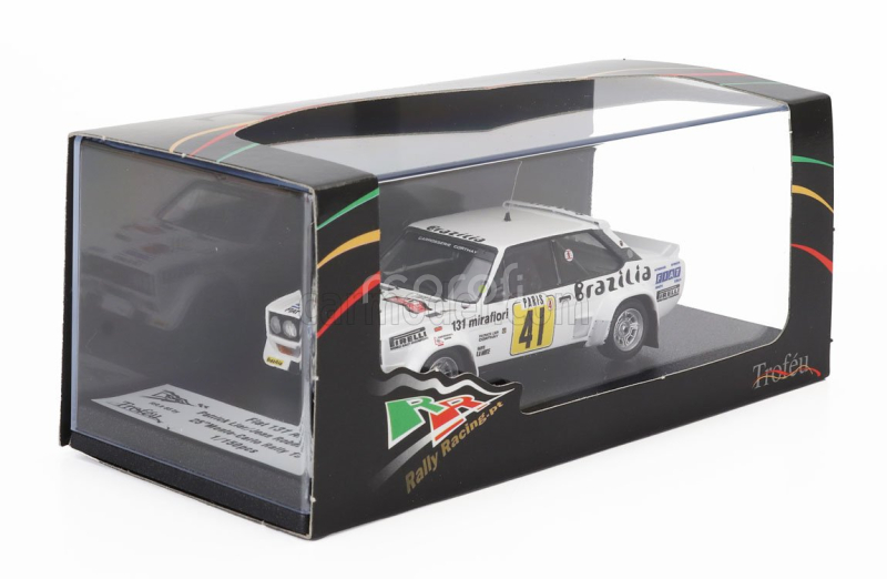 Trofeu Fiat 131 Abarth (night Version) N 1 Rally Montecarlo 1978 Patrick Lier - Jean Robert Corthay 1:43 Bílá