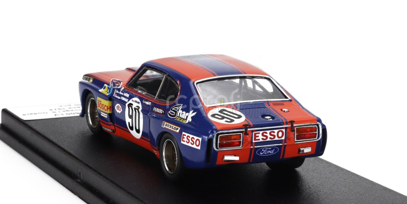 Trofeu Ford england Capri 2600 Lv 3.0l V6 N 90 24h Le Mans 1974 Jean Claude Guerie - Dominique Fornage - Serge Godard 1:43 Červená Modrá