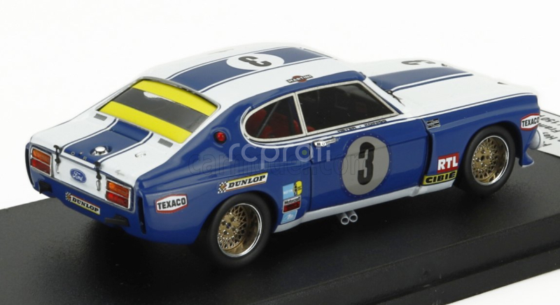 Trofeu Ford england Capri 2600 Lw N 3 24h Spa Francorchamps 1973 Hans Heyer - Helmut Koinigg 1:43 Modrá Bílá