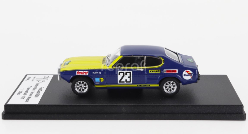 Trofeu Ford england Capri 2600 (night Version) N 23 2nd Rally Bavaria 1971 Walter Rohrl - Herbert Marecek 1:43 Modrá Žlutá