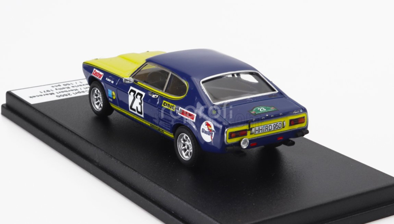 Trofeu Ford england Capri 2600 (night Version) N 23 2nd Rally Bavaria 1971 Walter Rohrl - Herbert Marecek 1:43 Modrá Žlutá