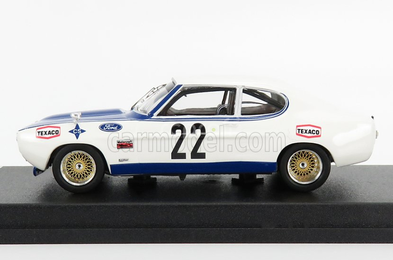 Trofeu Ford england Capri 2600 Rs N 22 Winner Rally Villa Real 1972 J.mesia 1:43 Bílá Modrá