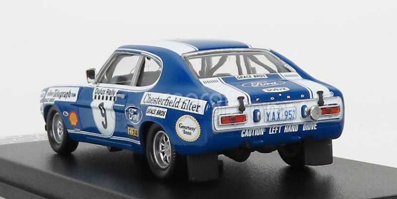 Trofeu Ford england Capri 2600 Rs N 9 Rally Australia 1972 D.mckay - G.connelly 1:43 Bílá Modrá