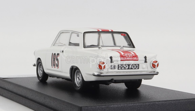 Trofeu Ford england Cortina Gt N 185 Rally Montecarlo 1964 J.manussis - J.uren 1:43 Bílá Červená