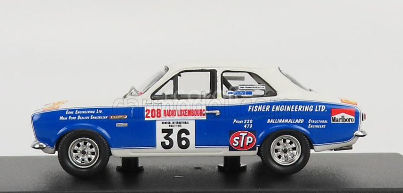 Trofeu Ford england Escort Mki N 36 Winner Gr.1 Rally Donegal International 1975 B.fisher - D.smyth 1:43 Bílá Modrá Žlutá