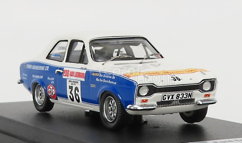 Trofeu Ford england Escort Mki N 36 Winner Gr.1 Rally Donegal International 1975 B.fisher - D.smyth 1:43 Bílá Modrá Žlutá