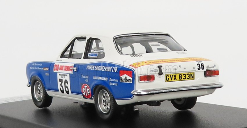 Trofeu Ford england Escort Mki N 36 Winner Gr.1 Rally Donegal International 1975 B.fisher - D.smyth 1:43 Bílá Modrá Žlutá