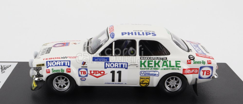 Trofeu Ford england Escort Mki (night Version) N 11 Rally 1000 Lakes 1975 A.vatanen - G.phillips 1:43 Bílá