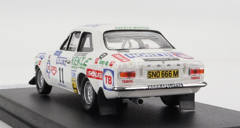 Trofeu Ford england Escort Mki (night Version) N 11 Rally 1000 Lakes 1975 A.vatanen - G.phillips 1:43 Bílá