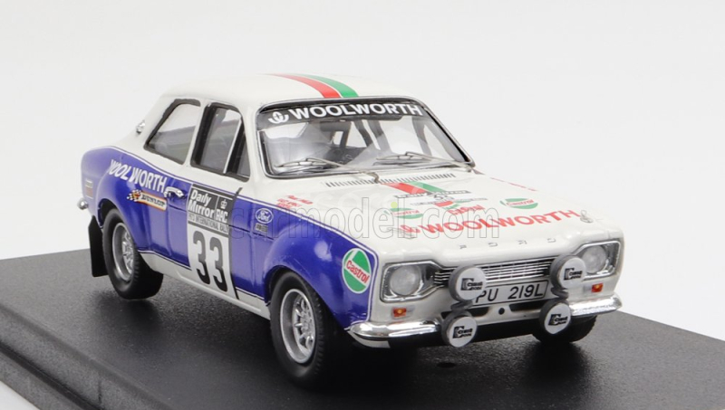 Trofeu Ford england Escort Mki (night Version) N 33 Rally Rac Lombard 1973 V.preston Jr. - P.white 1:43 Bílá Modrá