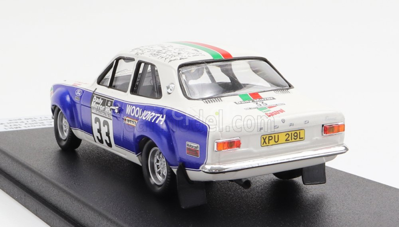 Trofeu Ford england Escort Mki (night Version) N 33 Rally Rac Lombard 1973 V.preston Jr. - P.white 1:43 Bílá Modrá