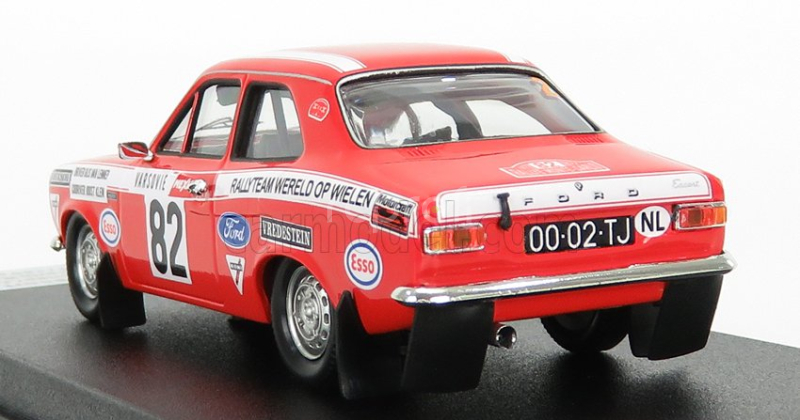 Trofeu Ford england Escort Mki (night Version) N 82 Rally Montecarlo 1972 G.van Lennep - J.klein 1:43 Červená Bílá