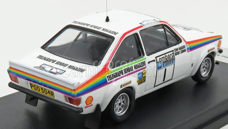 Trofeu Ford england Escort Mkii N 1 Rally Rac Lombard 1976 T.makinen - H.liddon 1:43 Bílá