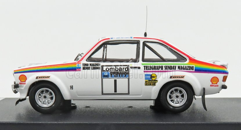 Trofeu Ford england Escort Mkii N 1 Rally Rac Lombard 1976 T.makinen - H.liddon 1:43 Bílá