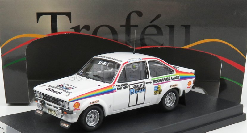 Trofeu Ford england Escort Mkii N 1 Rally Rac Lombard 1976 T.makinen - H.liddon 1:43 Bílá