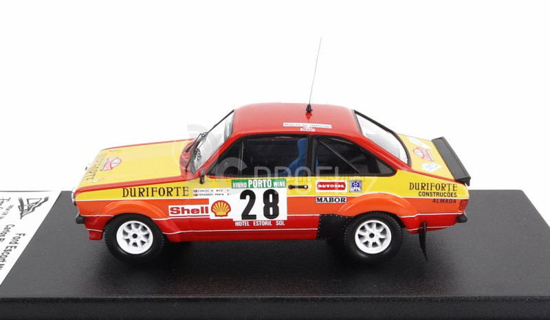 Trofeu Ford england Escort Mkii N 28 Rally Portugal 1983 Carlos Bica - Fernando Prata 1:43 Červená Žlutá