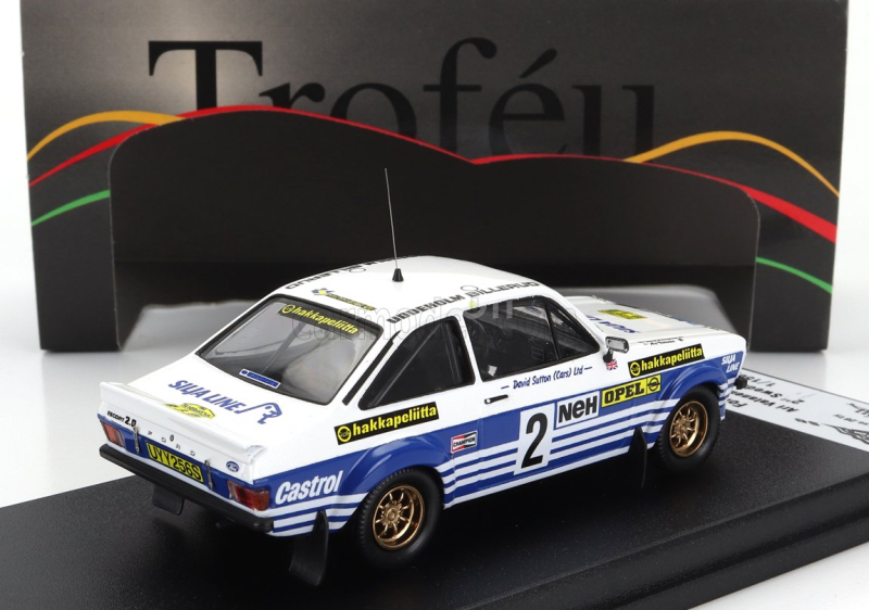 Trofeu Ford england Escort Mkii (night Version) N 2 2nd Rally Sweden 1982 Ari Vatanen - Terry Harryman 1:43 Bílá Modrá