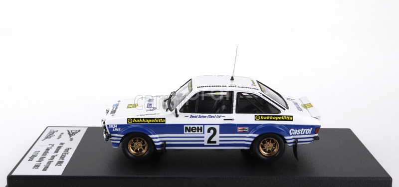 Trofeu Ford england Escort Mkii (night Version) N 2 2nd Rally Sweden 1982 Ari Vatanen - Terry Harryman 1:43 Bílá Modrá