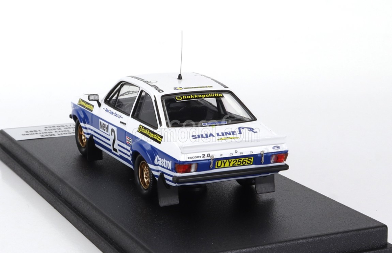 Trofeu Ford england Escort Mkii (night Version) N 2 2nd Rally Sweden 1982 Ari Vatanen - Terry Harryman 1:43 Bílá Modrá