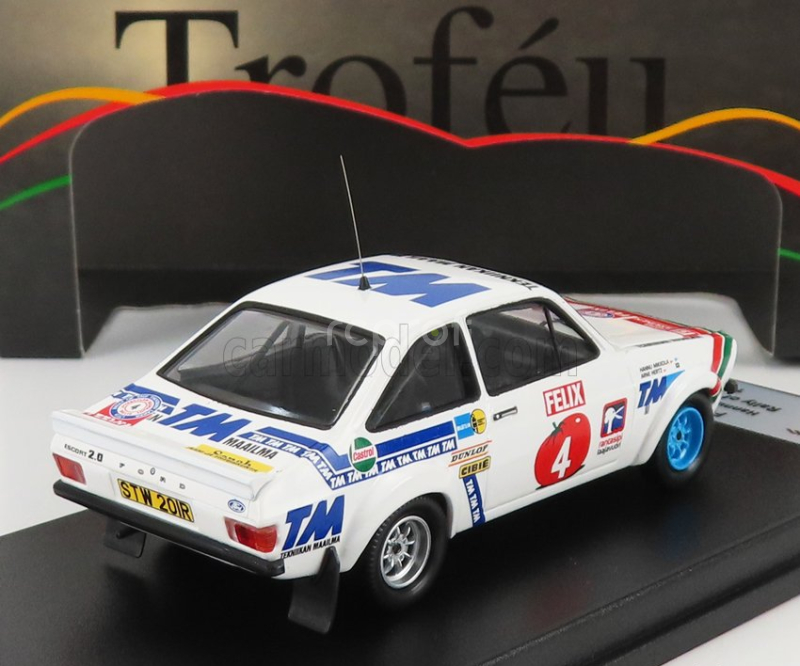 Trofeu Ford england Escort Mkii (night Version) N 4 Rally 1000 Lakes 1978 H.mikkola - A.hertz 1:43 Bílá