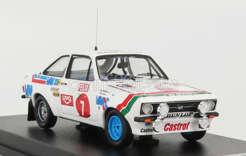 Trofeu Ford england Escort Mkii (night Version) N 7 Rally 1000 Lakes 1978 A.vatanen - A.aho 1:43 Bílá