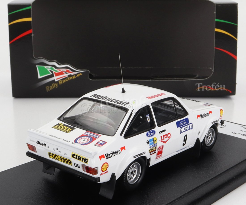 Trofeu Ford england Escort Mkii (night Version) N 9 Rally 1000 Lakes 1976 A.vatanen - A.aho 1:43 Bílá Červená