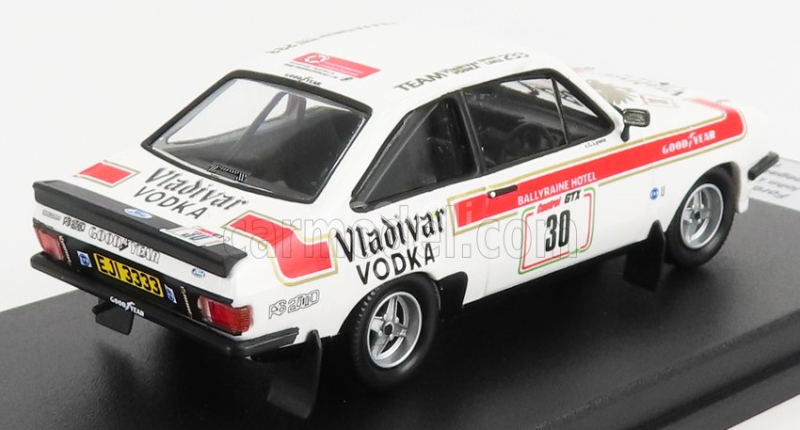 Trofeu Ford england Escort Mkii Rs2000 N 30 3rd Rally Donegal International 1979 J.lyons - T.semple 1:43 Bílá Červená