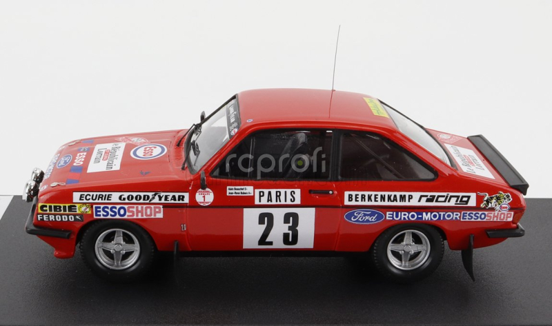 Trofeu Ford england Escort Mkii Rs2000 (night Version) N 23 Rally Montecarlo 1979 A.beauchef - J.r.dubois 1:43 Red