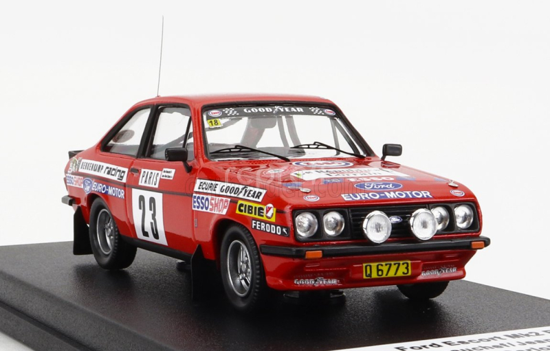 Trofeu Ford england Escort Mkii Rs2000 (night Version) N 23 Rally Montecarlo 1979 A.beauchef - J.r.dubois 1:43 Red