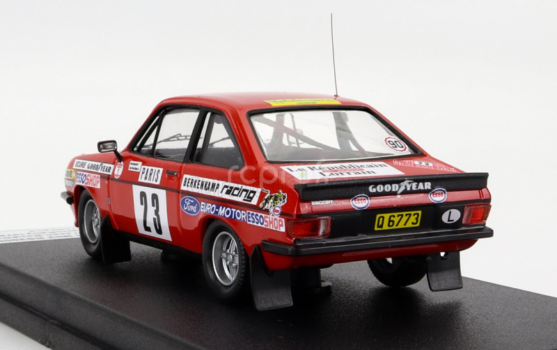 Trofeu Ford england Escort Mkii Rs2000 (night Version) N 23 Rally Montecarlo 1979 A.beauchef - J.r.dubois 1:43 Red