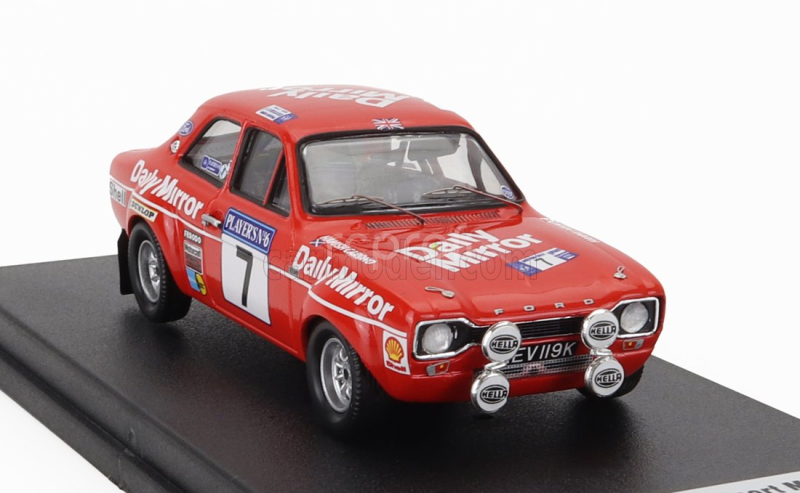 Trofeu Ford england Escort Rs 1600 Mki (night Version) N 7 Winner Rally Scottish 1972 Hannu Mikkola - Hamish Cardno 1:43 Red