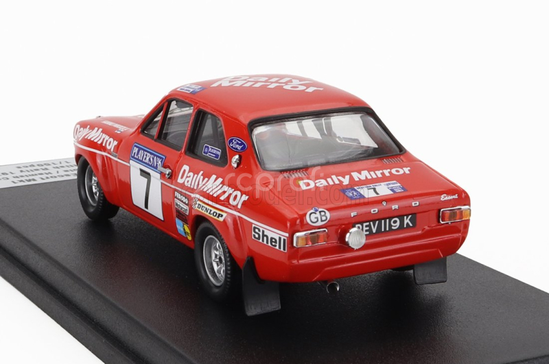 Trofeu Ford england Escort Rs 1600 Mki (night Version) N 7 Winner Rally Scottish 1972 Hannu Mikkola - Hamish Cardno 1:43 Red