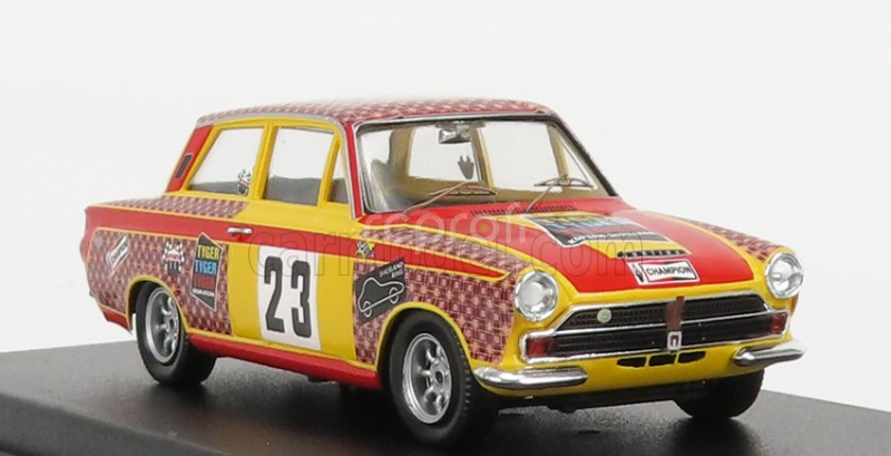 Trofeu Ford england Lotus Cortina 23 Touring Car Championship Sweden 1968 E.berger 1:43 Červená Žlutá