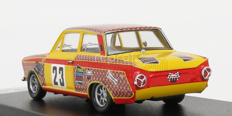 Trofeu Ford england Lotus Cortina 23 Touring Car Championship Sweden 1968 E.berger 1:43 Červená Žlutá