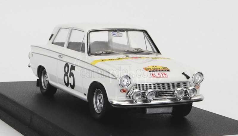 Trofeu Ford england Lotus Cortina Gt N 85 Rally Spa-sofia-liege 1964 G.staepelaere - E.meeuwissen 1:43 Bílá