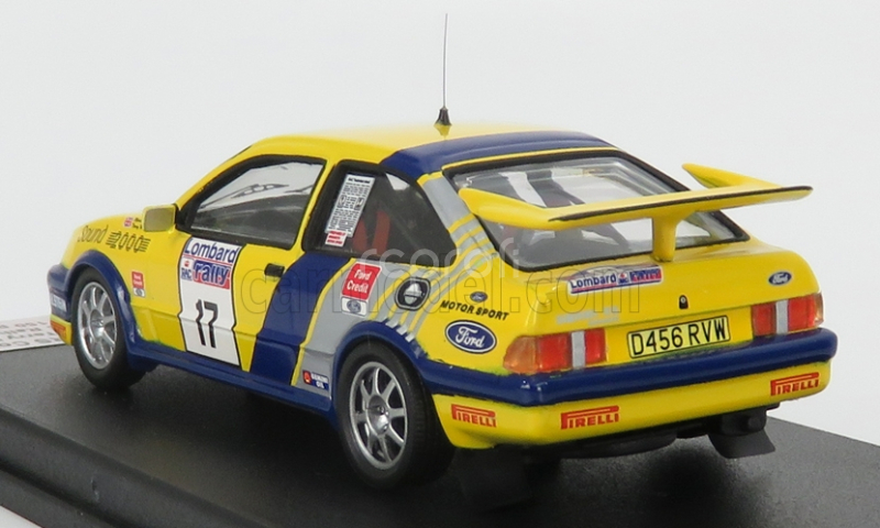 Trofeu Ford england Sierra Rs Cosworth N 17 Rally Rac Lombard 1988 M.lovell - T.harryman 1:43 Žlutá