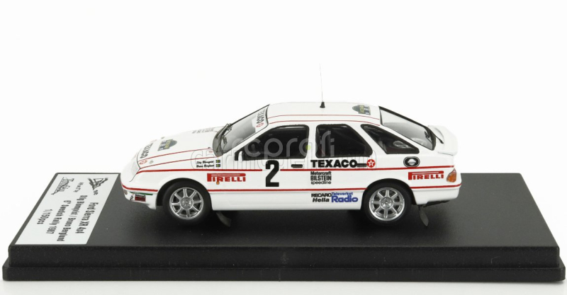 Trofeu Ford england Sierra Xr 4x4 N 2 Rally Sweden 1987 Stig Blomqvist - Bruno Berglund 1:43 Bílá Červená