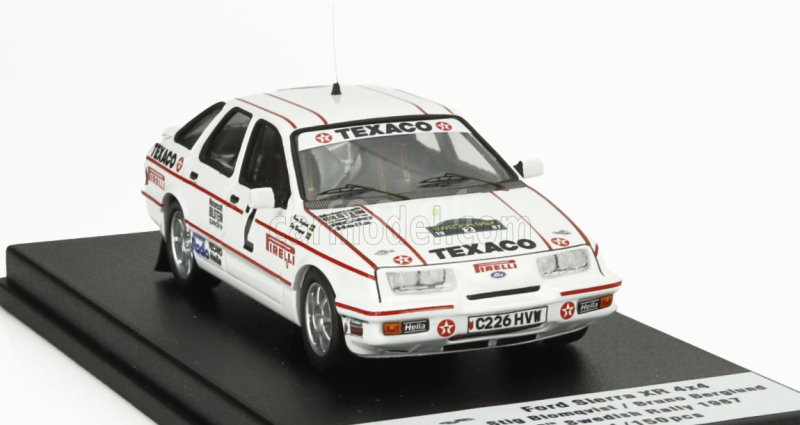 Trofeu Ford england Sierra Xr 4x4 N 2 Rally Sweden 1987 Stig Blomqvist - Bruno Berglund 1:43 Bílá Červená