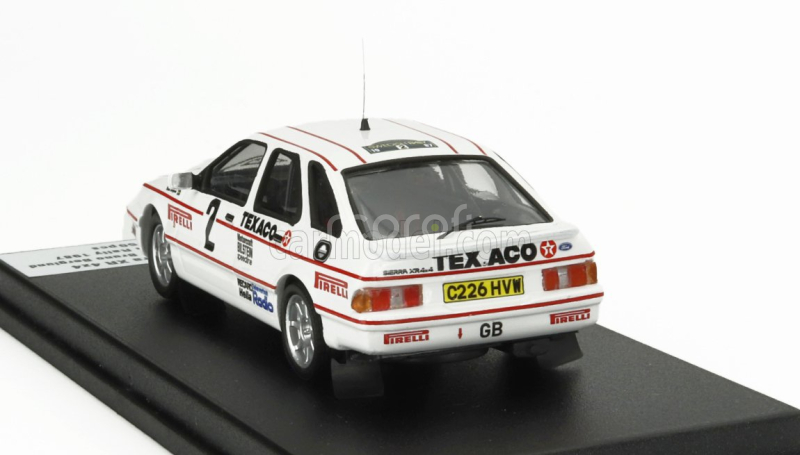 Trofeu Ford england Sierra Xr 4x4 N 2 Rally Sweden 1987 Stig Blomqvist - Bruno Berglund 1:43 Bílá Červená