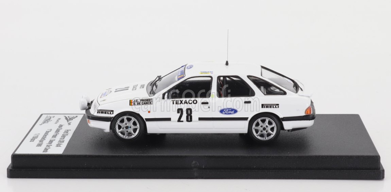 Trofeu Ford england Sierra Xr 4x4 N 28 Winner Rally Boucles De Spa 1986 Jean Claude Probst - Danny De Canck 1:43 Bílá