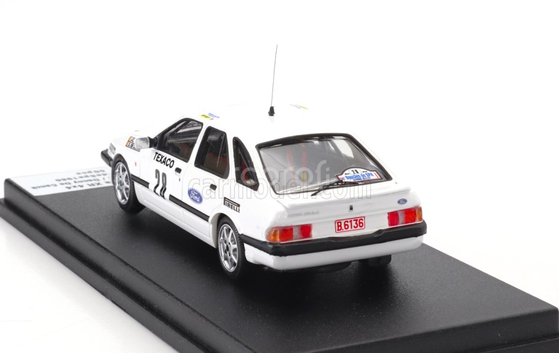 Trofeu Ford england Sierra Xr 4x4 N 28 Winner Rally Boucles De Spa 1986 Jean Claude Probst - Danny De Canck 1:43 Bílá