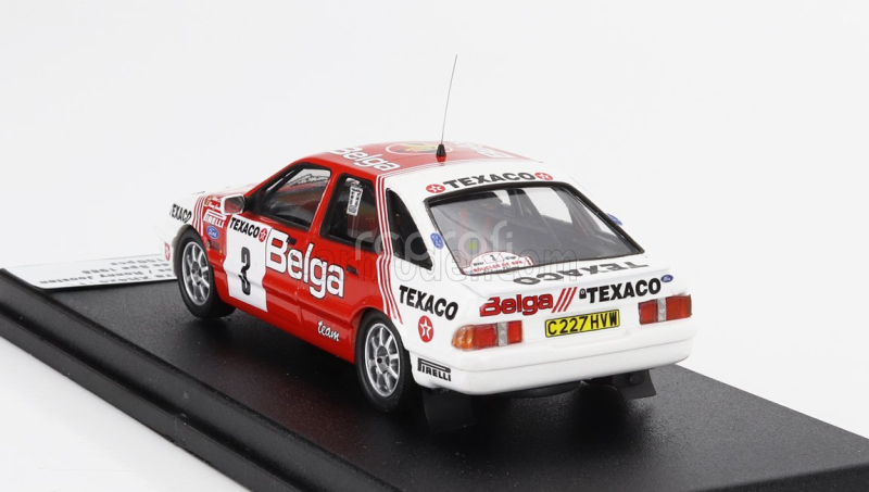 Trofeu Ford england Sierra Xr 4x4 Team Belga N 3 Boucles De Spa 1988 Robert Droogmans - Ronny Joosten 1:43 Červená Bílá