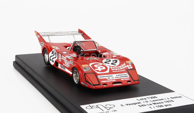 Trofeu Lola T298 Team G.morand N 22 24h Le Mans 1979 Eric Vaugnat - Jacques Boillat 1:43 Red